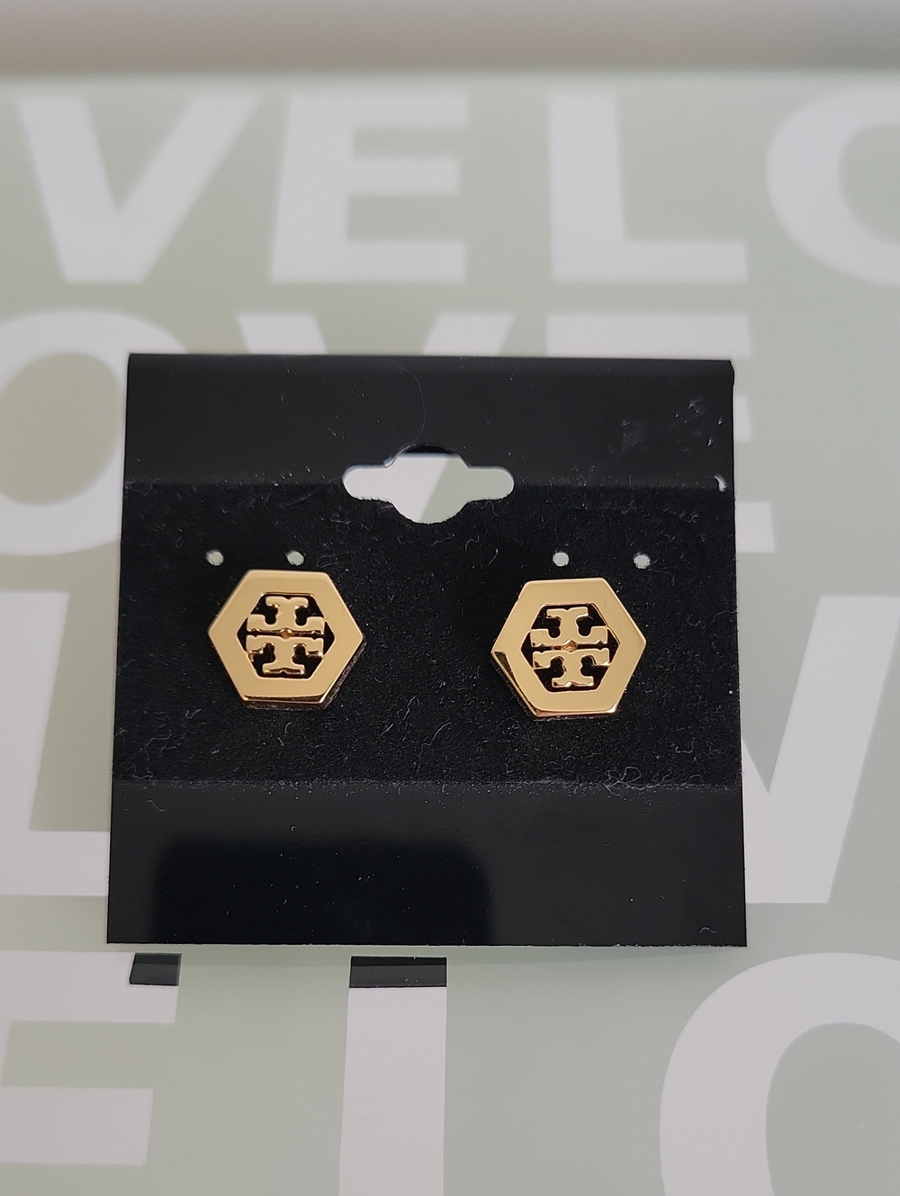 Tory Burch Goldtone Logo Stud Earrings